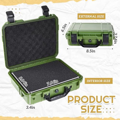 Relaxweex 8.5 x 6.5 x 3.7 Inch Hard Case, Grid Shell, Green - color: Green, size: 8.5 x 6.5 x 3.7 Inch, style: Grid Shell