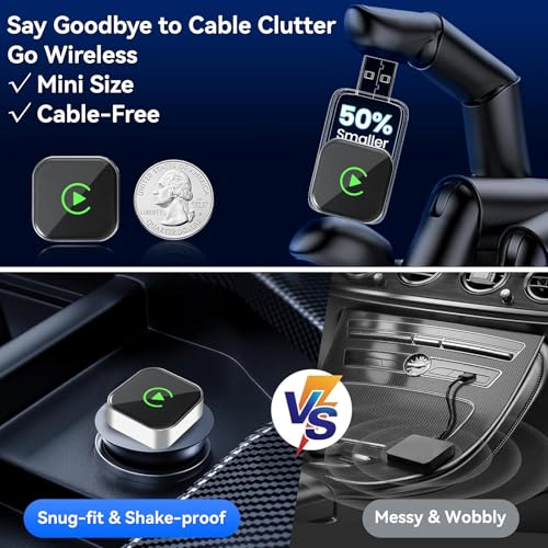 2026 Wireless CarPlay Adapter for iPhone and Android Auto Bluetooth