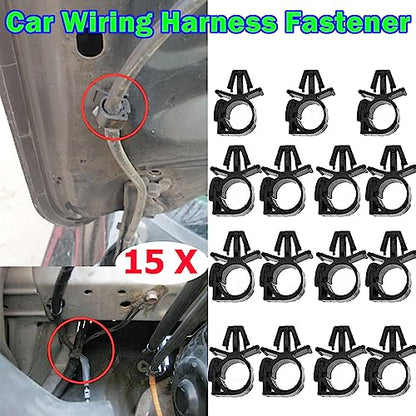 15 Pack Car Wire Loom Routing Clips OD 1/2" Push Mount Car Wire Loom Clips Fuel Line Retainer Bracket for GM Ford Jeep Boat Trailer UTV Lawn Mower Wrangler Sedan UTV Engine Fuel Hose Pipe Cable