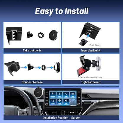 Car Phone Holder for Toyota Camry (2021-2023 2024), MagSafe Car Mount Charger, Magnetic Phone Holder, 15W Wireless Charging, Dashboard Phone Holder, 360° & Hands Free, 2022 Camry Interior Accessories - size: Toyota Camry | 2021-2024