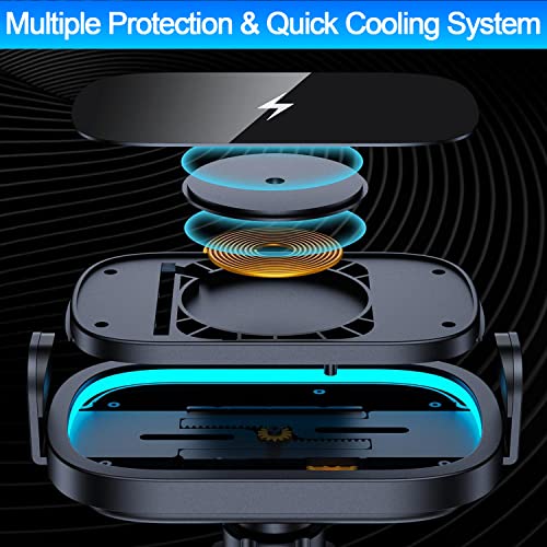 Wireless Car Charger Mount for Samsung Galaxy Z Fold 8 7,15W Fast Charging - color: Black-With 60W Car Charger