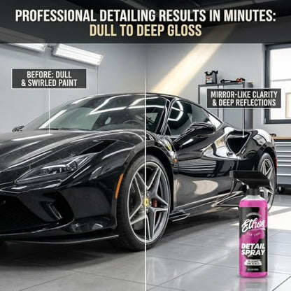 Ethos Car Detail Spray - The Ultimate Quick Car Detailer for Car Shine & Protection - Enhances Gloss, Slickness & Hydrophobic Properties - Detailing Spray - Safe for Paint, Glass & Chrome - size: 16 Fl Oz (Pack of 1)