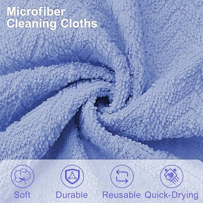 LIVOS Microfiber Cleaning Cloth Roll - 80 Pack, Reusable Paper Towels, Microfiber Towels for Cars, Super Absorbent Lint Free Cleaning Rags for House, Kitchen, Window-Light Purple, 11.5"x11.5" - color: Light Purple