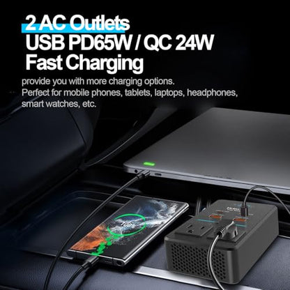 300W 자동차 전원 인버터 12V - 110V 자동차 콘센트 어댑터