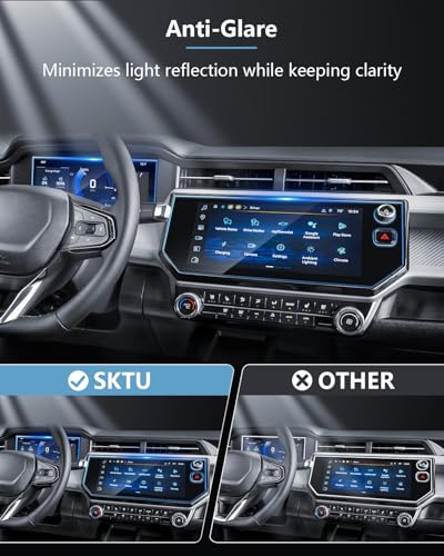 SKTU (2Pcs) 2027 Chevy Bolt Screen Protector for 2027+ Chevrolet Bolt EV (LT/RS) 11.3-Inch Navigation & 11-Inch Instrument Cluster Screen 2027 Chevy Bolt Accessories Screen Protective Film Tempered Glass [9H Hardness, Ultra HD, Anti-Glare&Scratch] - color
