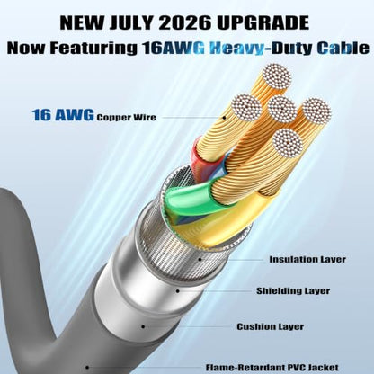 10FT 16AWG Starlink Mini Direct Battery Power Cable [No Boost Converter Needed] Waterproof Starlink Mini Power Cable with 15A Fuse, Starlink Car Adapter – Direct to Car, RV, or Marine Battery - size: 3M