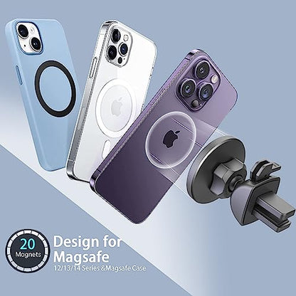 Car Vent Phone Mount - Magnetic Phone Holder for Car, Very Strong Magnet, Upgrade Twist Lock AC Mount, Compatible with MagSafe, iPhone, Galaxy, Pixel & Other Smartphones, 360 Adjustable - color: Twist Lock