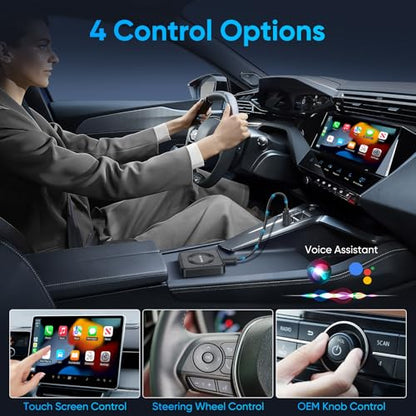 Upgraded Wireless CarPlay Adapter,Support Netflix YouTube, Plug & Play - style: with WIFI