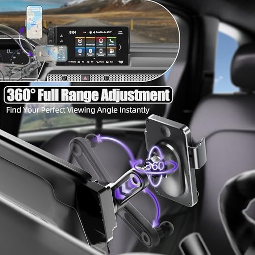 Car Phone Mount for 2023-2026 Honda CR-V & HR-V, Smart Auto-Clamping on 7/9" Touchscreen, 15W Wireless Fast Charging, Premium Aluminum Holder, Without Blocking Airflow - size: for Honda CR-V/HR-V | 2023-2026