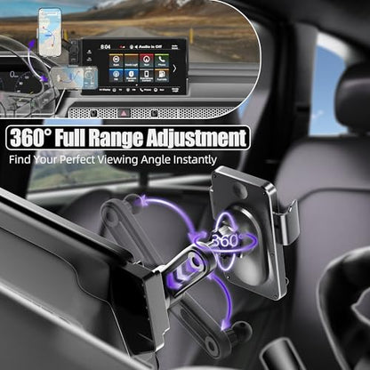 Car Phone Mount for 2023-2026 Honda CR-V & HR-V, Smart Auto-Clamping on 7/9" Touchscreen, 15W Wireless Fast Charging, Premium Aluminum Holder, Without Blocking Airflow - size: for Honda CR-V/HR-V | 2023-2026