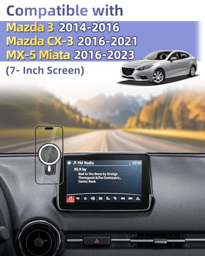 PZK Car Phone Mount for Mazda CX-3 2016-2021/ Mazda 3 2014-2016/MX-5 Miata - color: Magsafe+ Wireless Charger, size: MX-5 Miata 2016-2023 /CX-3 2016-2021/3 2014-2016