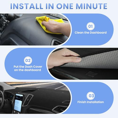 Sunsdrew Dash Cover for 2015-2026 Ford Edge Dashboard Cover Mat - size: 15+Ford Edge Dash Cover