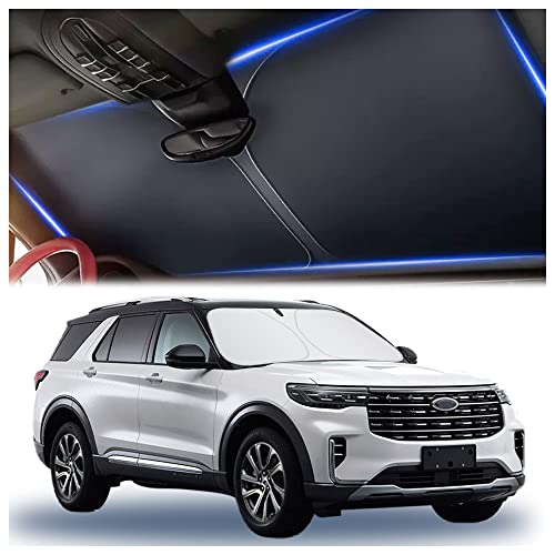 300T Thickened Automotive Glass Sunshade and Comes with Storage Bag,Keep Car Interior Cool,Universal Windshield Sun Shade Fit for Cars,Trucks,SUVs (L: 57.08 * 31.5 inch) - color: L(57.08 * 31.5 inch)