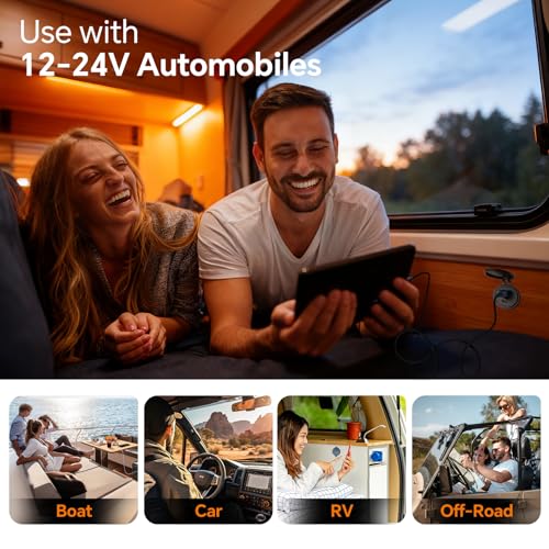 12V USB Outlet Wall Mount Aluminum PD3.0 and QC 3.0 Waterproof Dual Port DC 12~24V Socket USB C Cigarette Lighter Replacement for Boat RV Camper Trailer Truck Golf 2Pcs