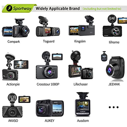 Sportway S10 Pro Dash Cam Mount, Suction Cup Dash Camera Mount Holder with 10+pcs Joints for Rove APEMAN CHORTAU Roav Nexar iiwey REXING Z-Edge Old Shark YI ... 98% Car Dash Cameras