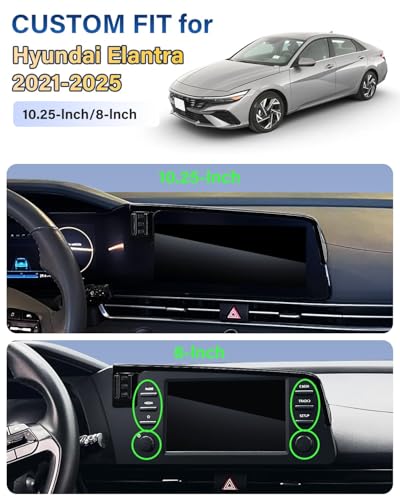 SKYLOTEC 15W Magnetic Charger Phone Holder for Hyundai Elantra 2021-2025 - color: Magnetic Wireless Charger, size: Elantra 2021-2025(Extension Rod)