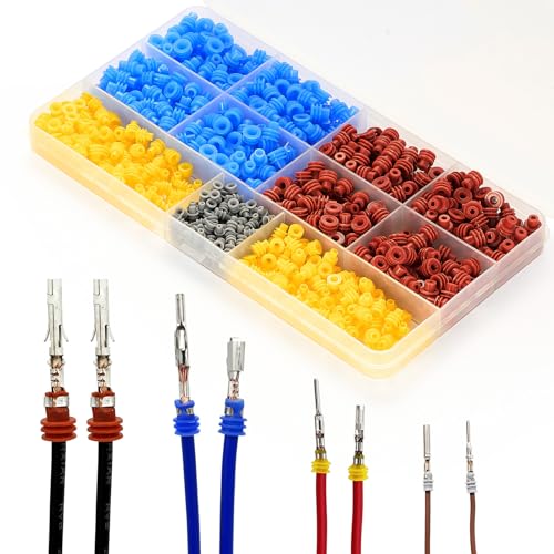 600Pcs Weather Pack Connector Wire Seals, Metric-Pack Seals, Cavity Plugs - color: 600pcs Wire Seals