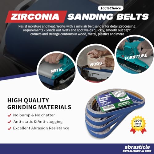 1/2" x 18" Zirconia Sanding Belts for Metal - 1/2 x 18 Inch Zirconia Metal Grinding Sand Paper, 36 PCS 120 Grits, Perfect for Knife Blade Sharpening, Metal Polishing, Derusting, Woodworking - size: 1/2" x 18" 120 Grit(36 pack)