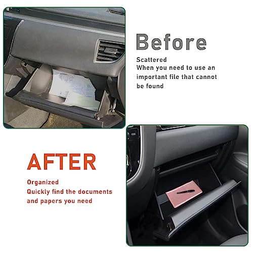 Kewucn Car Registration and Insurance Card Holder, Leather Auto License Document Glove Box Compartment Organizer, Essentials Vehicle Wallet Case for Driver License, ID Card (Rose Gold) - color: Large-Rose Gold-2