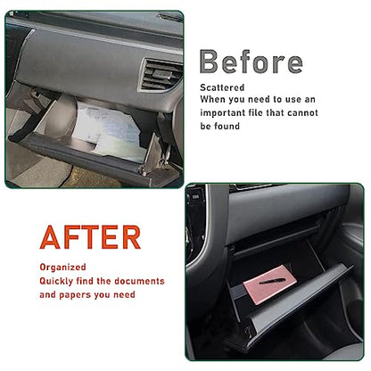 Kewucn Car Registration and Insurance Card Holder, Leather Auto License Document Glove Box Compartment Organizer, Essentials Vehicle Wallet Case for Driver License, ID Card (Rose Gold) - color: Large-Rose Gold-2