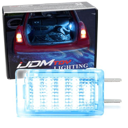 iJDMTOY Super Bright 2W High Power Aqua Ice Blue Full LED Luggage, Glove Box, Cargo Area Light Assembly Compatible With BMW E30 E36 3 Series, E34 5 Series MINI R50 R52 R53, etc - style: Aqua Ice Blue