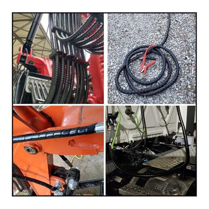 Spiral Wrap Cable Protector - 2.0" OD x 10' Pre-Cut Lengths - Safe Hose Protector to Avoid Wear and Extend Life for Hydraulic Pneumatic Hoses