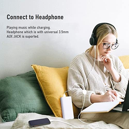 USB C to 3.5mm Audio Aux Jack Cable with Charging Cord