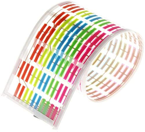 WONFAST® Sound Music Beat Activated Car Sticker Equalizer Rhythm LED Flash Light Audio Voice Rhythm Lamp (80x19cm) - size: 80x19cm