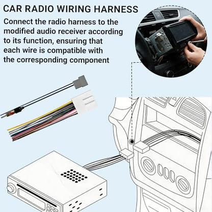 Radio Wiring Harness Kit with Antenna Adapter & Steering Wheel Control Wire, Install Aftermarket Stereo Wire Cable Connector Adaptor Compatible with 2008-2013 Infiniti/Subaru
