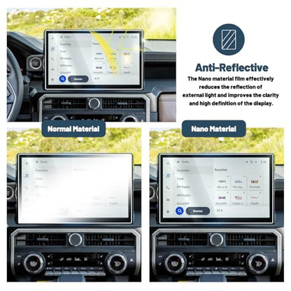 Ruiya Screen Protector for Toyota Tacoma 14" Display Touchscreen Plastic Nano Films Compatible with 2024 2025 2026 Toyota Tacoma Accessories(2Packs) - color: 2024+ Toyota Tacoma 14" Nano
