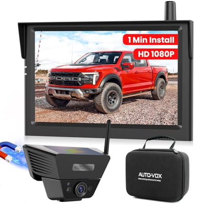 AUTO-VOX Wireless Backup Camera Solar Magnetic, 1-Min DIY Install - size: 5" Single Cam