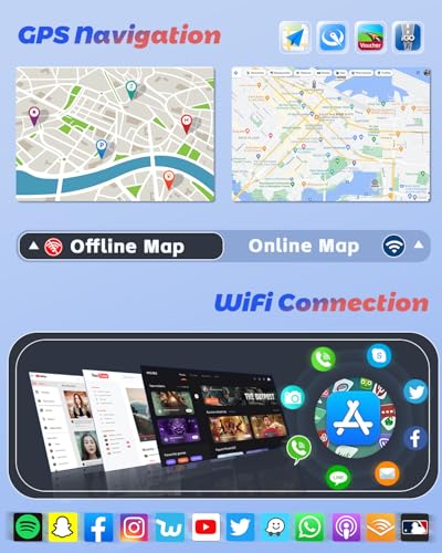 Hikity for Hyundai Tucson 2006 2007 2008 2009 Android Car Stereo Radio with Wireless Carplay Android Auto, 2+64G 10.1 Inch Touchscreen Radio WiFi GPS Navigation Bluetooth FM RDS EQ Mirror Link