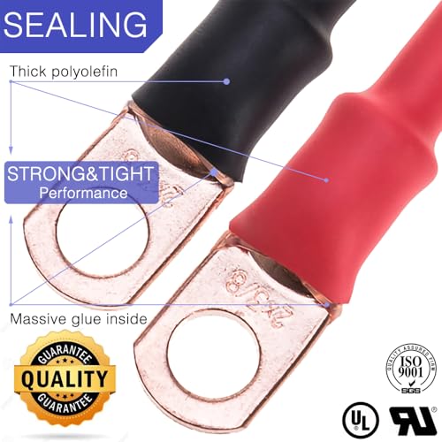 4 FT Diameter 1-1/4 Inch 1.25 in 3:1 Heat Shrink Tubing Dual Wall Adhesive Lined Marine Grade Electrical Cable Heat-Shrink Insulation Wrap Tube Black - color: Black, size: 30mm(1-1/4")-4FT
