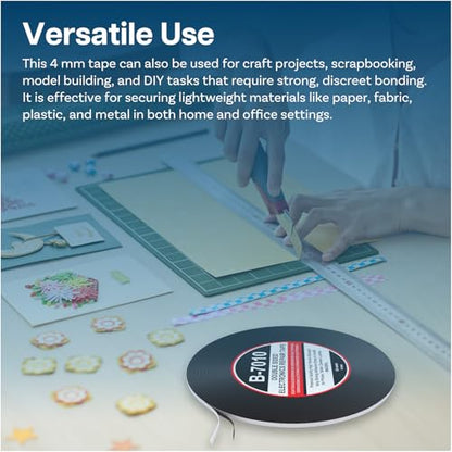 MMOBIEL Double Sided Adhesive Tape 4mm 50m Roll (164ft) Black Ultra Strong Mounting Tape for LCD Screen Repair, Smartphone Tablet Laptop Glass Fix - color: Black, size: 4 mm