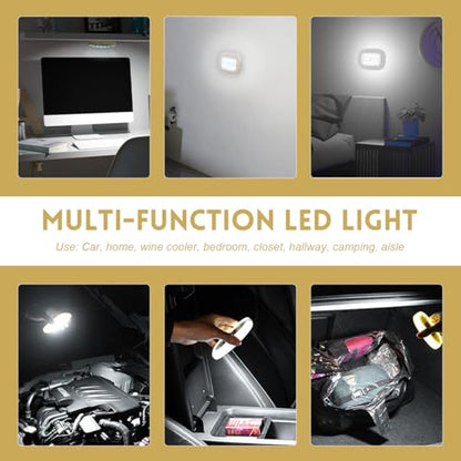 Car Interior Ceiling Roof Light, Magnetic Wireless Dome Map Lamp 10 LEDs Bright Reading Lights, Universal USB Rechargeable Dome Light Fixture for RV Camper Trailer Boat (Black) - color: Black