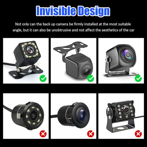 License Plate Camera Mount for Car,Non-drilled Backup Camera License Plate Mount with Screwdriver/Screws/Small Bracket,Adjustable Cars Rear Cameras Mounts Car Accessories