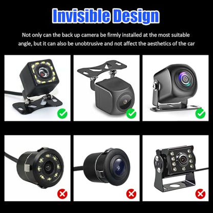 License Plate Camera Mount for Car,Non-drilled Backup Camera License Plate Mount with Screwdriver/Screws/Small Bracket,Adjustable Cars Rear Cameras Mounts Car Accessories
