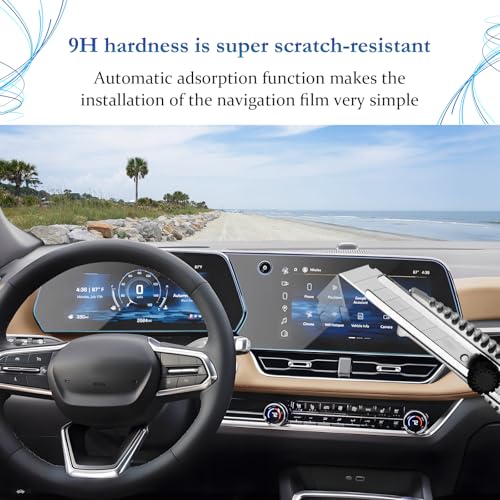 SKTU 2PCS for 2025 2026 2027 Chevy Equinox Accessories Screen Protector for 2025-2027 Chevrolet Equinox (LT/ACTIV/RS) 11.3-Inch Navigation+11-Inch Instrument Screen Chevy Equinox 2025 2026 Accessories Tempered Glass [Anti-Scratch&Glare, Ultra Clear, 9H] -