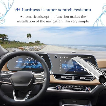 SKTU 2PCS for 2025 2026 2027 Chevy Equinox Accessories Screen Protector for 2025-2027 Chevrolet Equinox (LT/ACTIV/RS) 11.3-Inch Navigation+11-Inch Instrument Screen Chevy Equinox 2025 2026 Accessories Tempered Glass [Anti-Scratch&Glare, Ultra Clear, 9H] -