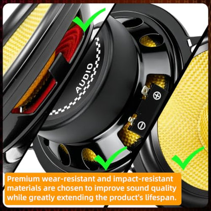 5.25" Speakers 600W Glass Fiber Cone Woofer 5 Inch Speaker Car Audio - color: 5in yellow