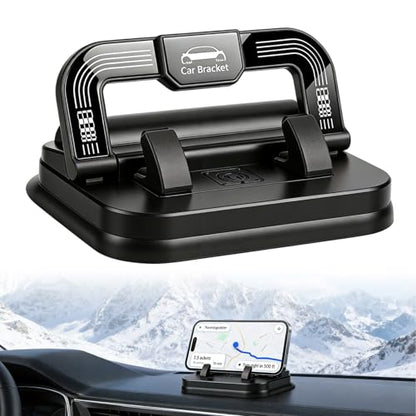 Car Phone Holder 360 Degree Rotation,Suction Cup Fixed Non-Slip Mobile Phone Holder Suitable (Black) - color: Black