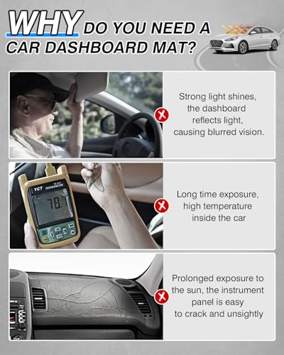 CARTIST Dashboard Cover for 2015-2019 Hyundai Sonata Accessories,4-Layer Dash Cover Mat,Non-Slip Sunshield Protector Anti-UV Anti-Glare - size: Hyundai Sonata 2015-2019
