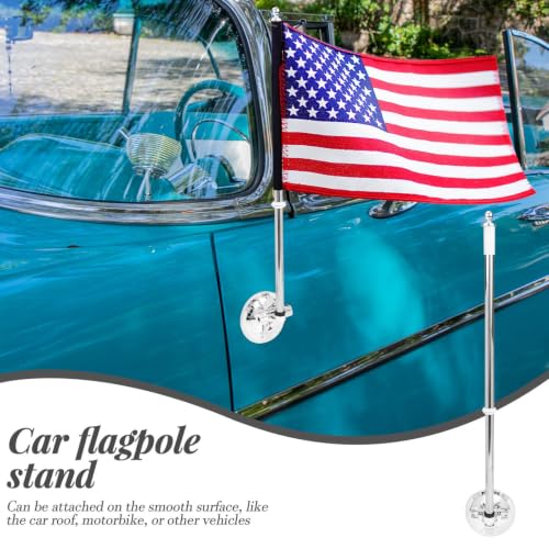 Suction Cup Flagpole Holder Car Flagpole Mount for Smooth Surfaces Vehicle Bracket for Car Roof Motorcycle off-Road Vehicle Outdoor