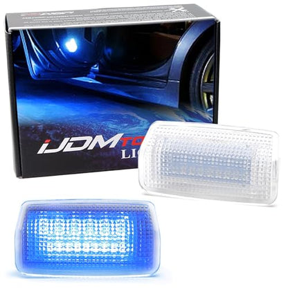 iJDMTOY Ultra Blue 18-SMD Full LED Under Side Door Courtesy Lights Compatible with Toyota 2022-up Tundra, 2023-up Sequoia, Compatible with Lexus 2024-up GX550, Replace OEM Single LED Lamp - style: Blue