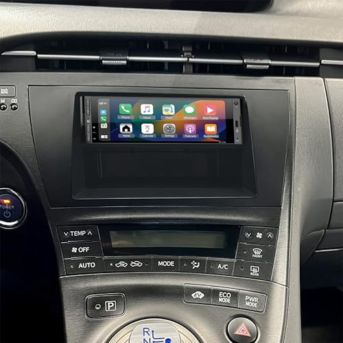 Scosche TA2105B Double or Single DIN with Pocket Radio Install Dash Kit Compatible with Select 2010-2015 Toyota Prius - Aftermarket Car Stereo Installation Kit - See Fit Guide Image for compatibility