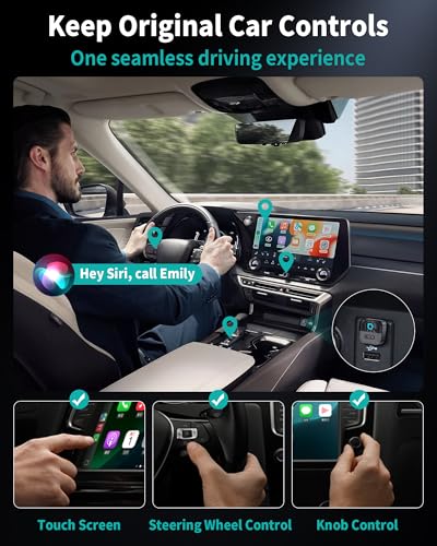 OTTOCAST Mini Pico (2026 Version) Wireless CarPlay & Android Auto Adapter