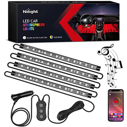 Nilight RGB LED Car Interior Stripe Light with APP Control Multicolor Music Sync Mode Waterproof Car Under-Glow Lighting Lamp Kits Universal Cars Truck ATV UTV - color: APP RGB Lights