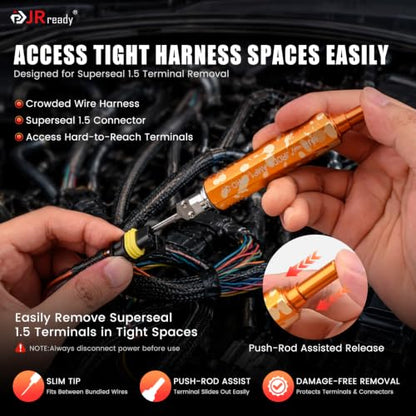 JRready Waterproof Wire Connector Kit Superseal 1.5 Series 2 3 4 6Pin Connectors with Pin Removal Tool ACTCRH3A01 - color: 2/3/4/6 Pin Connector Kit