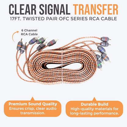 Elite Audio 0 Gauge 5-Channel Amplifier Wiring Kit, 3600W CCA Amp Install Kit – EA-PRMK0-5CH - size: 0 Gauge (5-Channel)