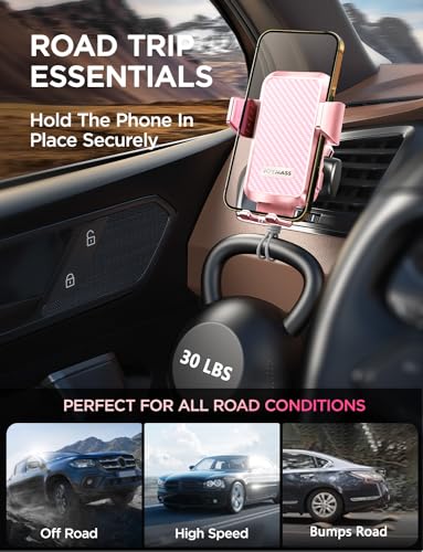 Wireless Car Charger, JOYMASS 15W Fast Charging Auto Clamping Car Charger Cell Phone Holder Mount Vent for iPhone 15 14 13 12 Mini Pro Max, Samsung Galaxy S24 Ultra S23 S22 S21+ Note 20, etc - Pink - color: PINK